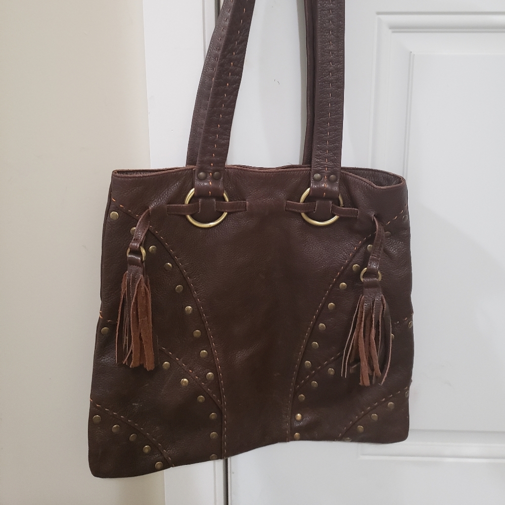 Carla mancini brown bag genuine leather